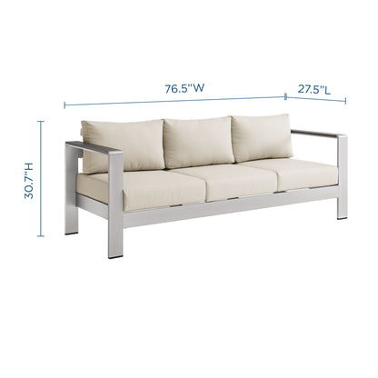 Shore Outdoor Patio Aluminum Sofa by Modway