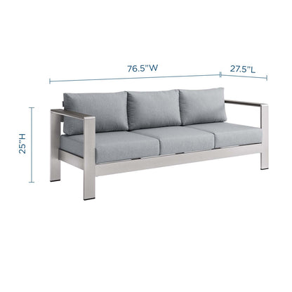 Shore Outdoor Patio Aluminum Sofa By HouseBean