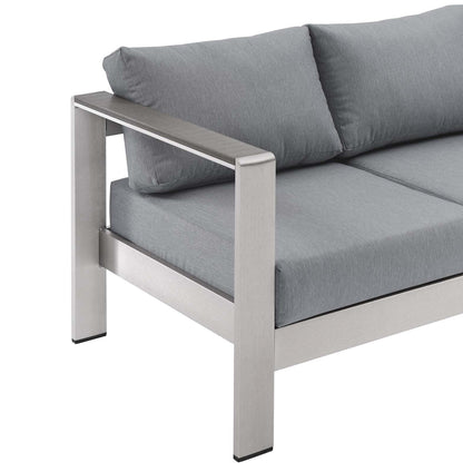 Shore Outdoor Patio Aluminum Sofa By HouseBean