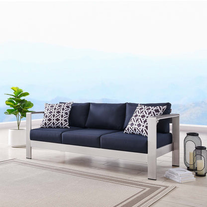 Shore Outdoor Patio Aluminum Sofa By HouseBean