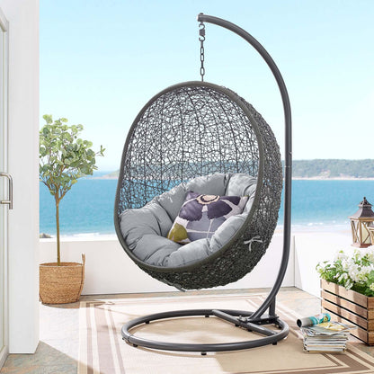 Hide Outdoor Patio Sunbrella¬¨√Ü Swing Chair With Stand By HouseBean