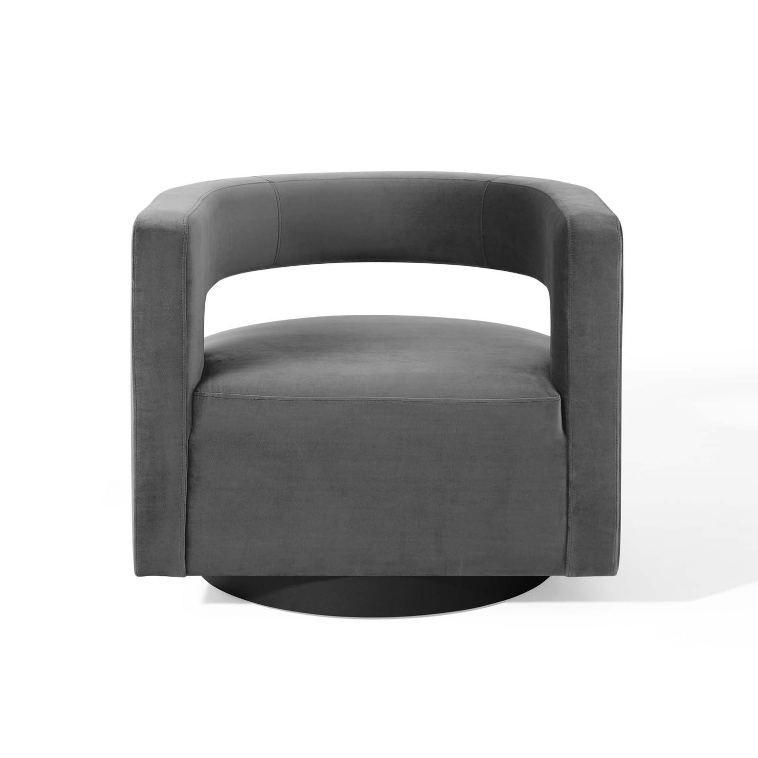 Spin Cutaway Performance Velvet Swivel Armchair By HouseBean