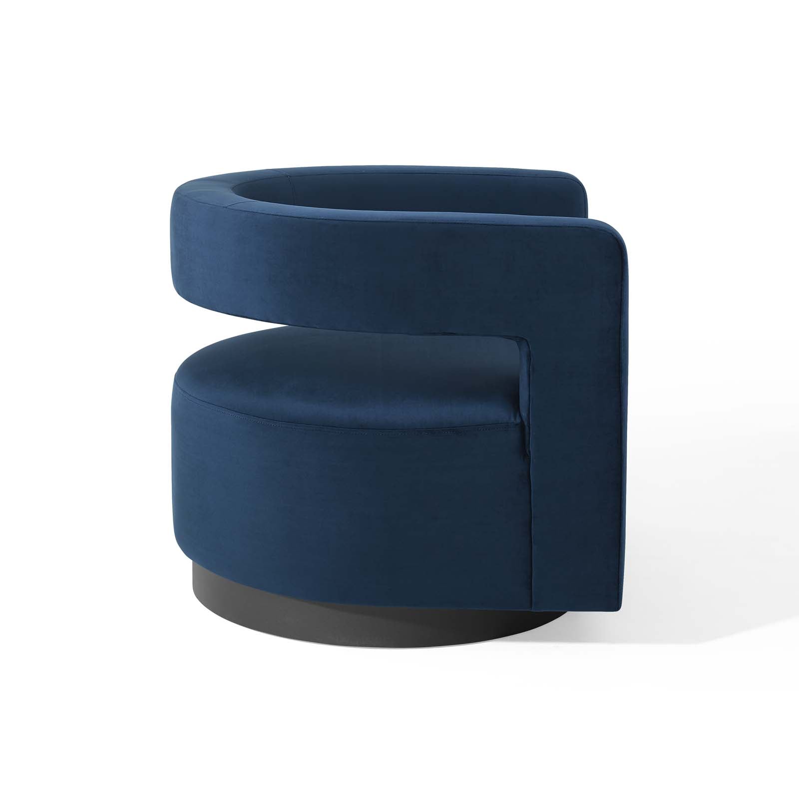 Spin Cutaway Performance Velvet Swivel Armchair By HouseBean