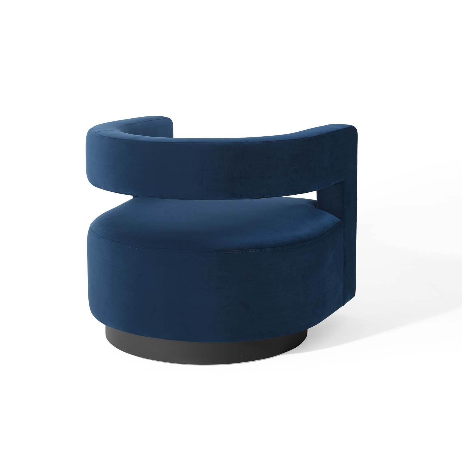 Spin Cutaway Performance Velvet Swivel Armchair By HouseBean