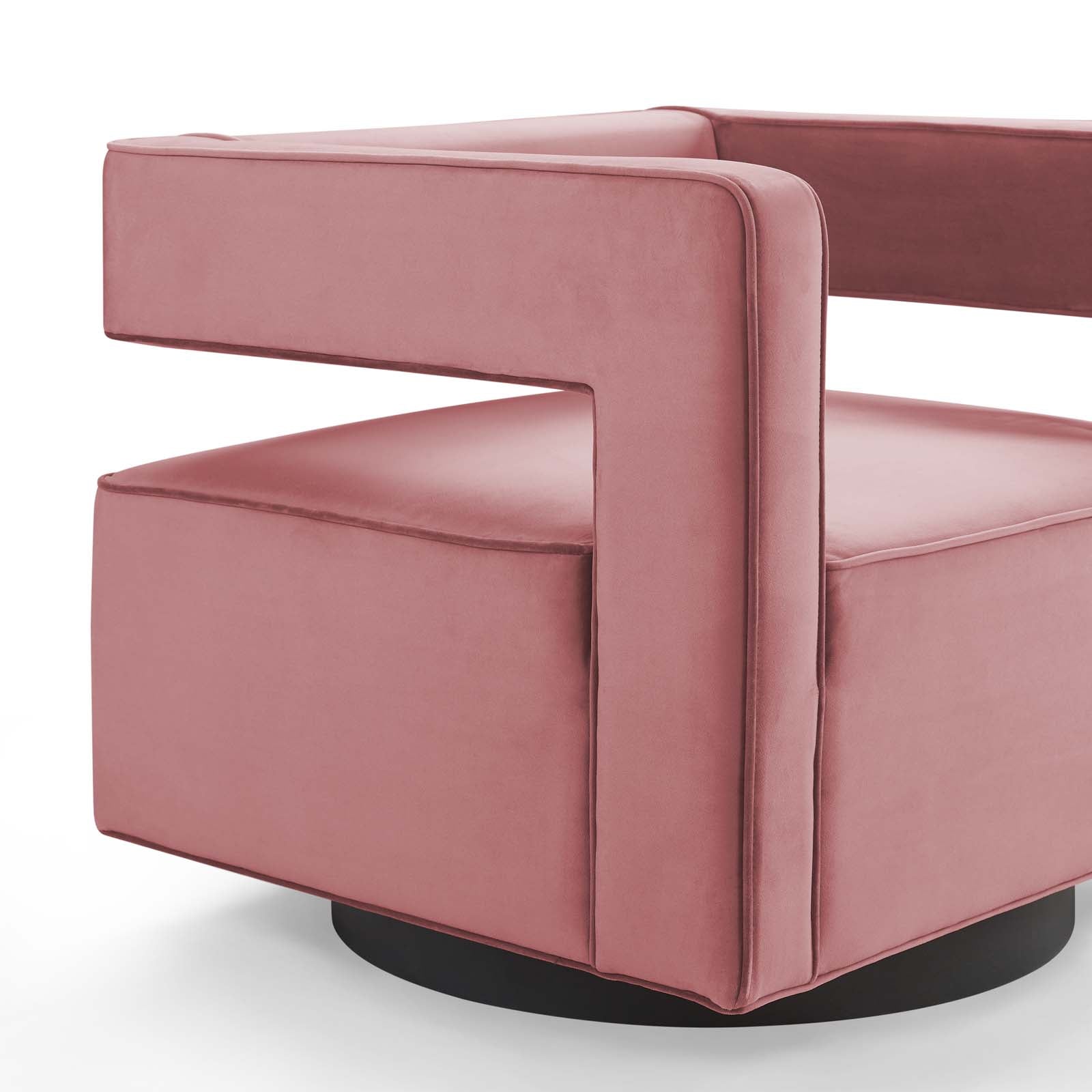 Booth Performance Velvet Swivel Armchair By HouseBean