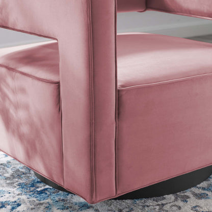 Booth Performance Velvet Swivel Armchair By HouseBean