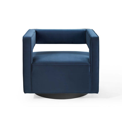 Booth Performance Velvet Swivel Armchair By HouseBean