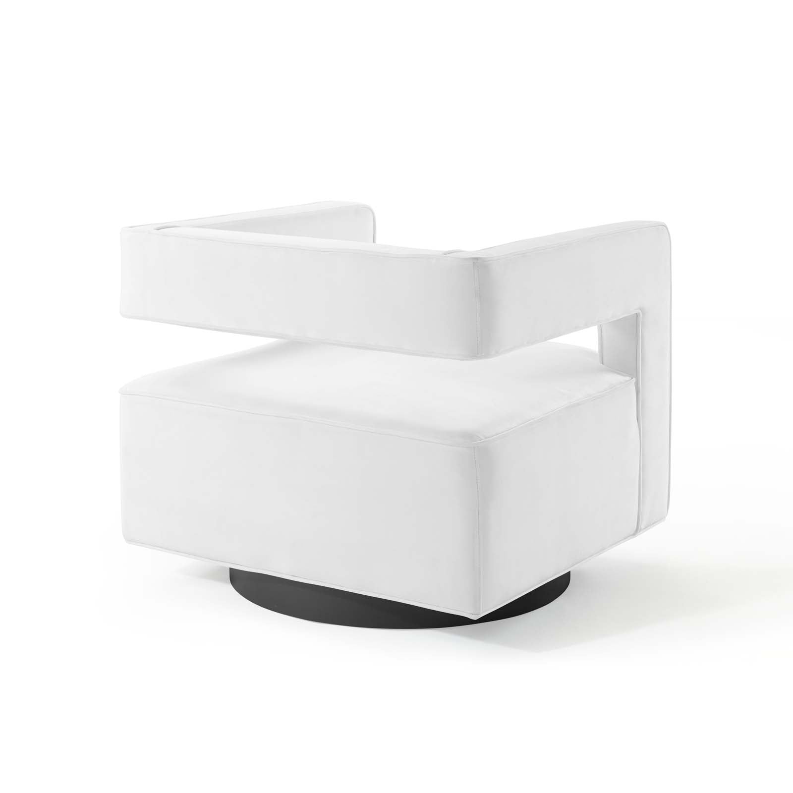 Booth Performance Velvet Swivel Armchair By HouseBean