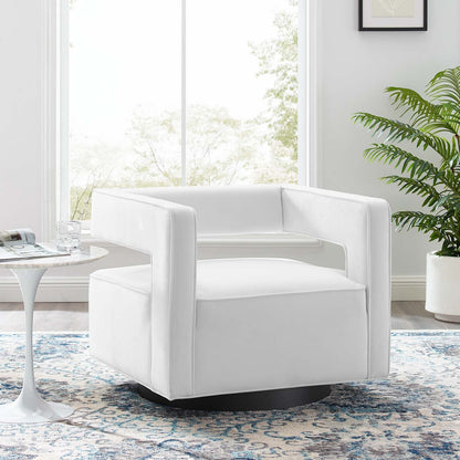 Booth Performance Velvet Swivel Armchair By HouseBean