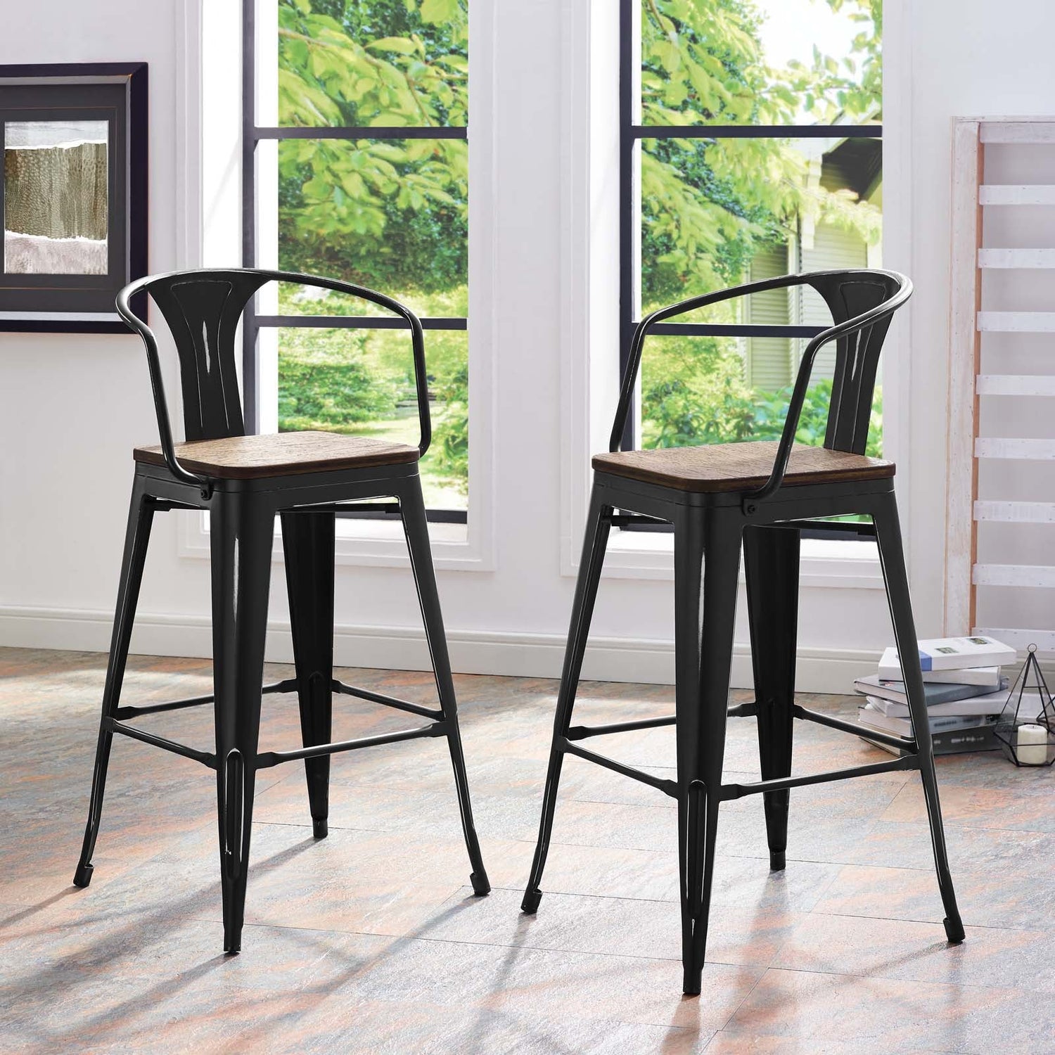 Promenade Bar Stool Set of 2 by Modway