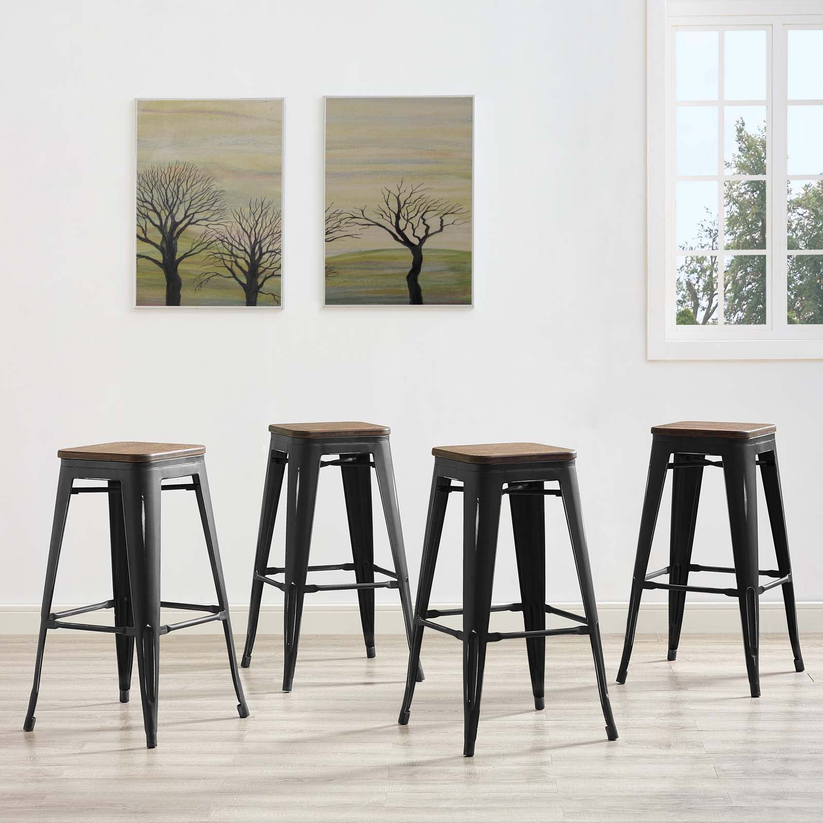 Promenade Bar Stool Set of 4 By HouseBean