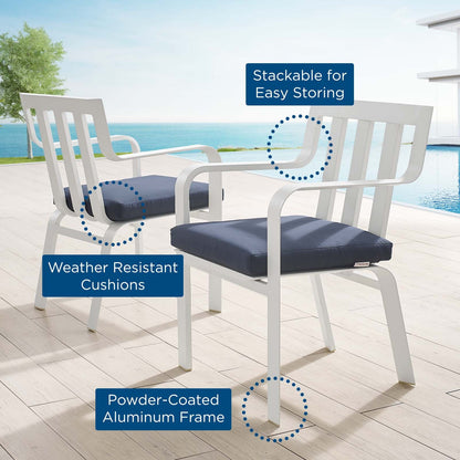 Baxley Outdoor Patio Aluminum Armchair Set of 2 By HouseBean