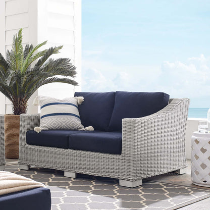 Conway Sunbrella¬¨√Ü Outdoor Patio Wicker Rattan Loveseat By HouseBean