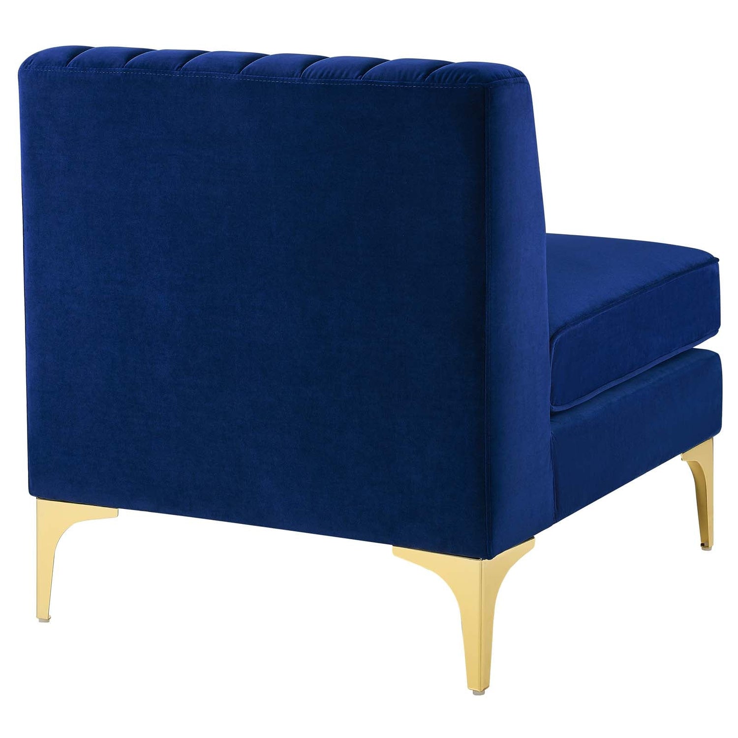 Triumph Channel Tufted Performance Velvet Armless Chair By HouseBean