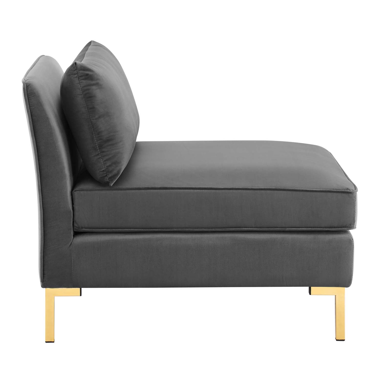 Ardent Performance Velvet Armless Chair By HouseBean