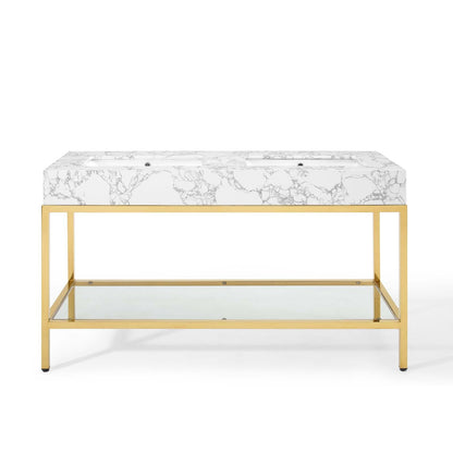 Kingsley Stainless Steel Bathroom Vanity by Modway
