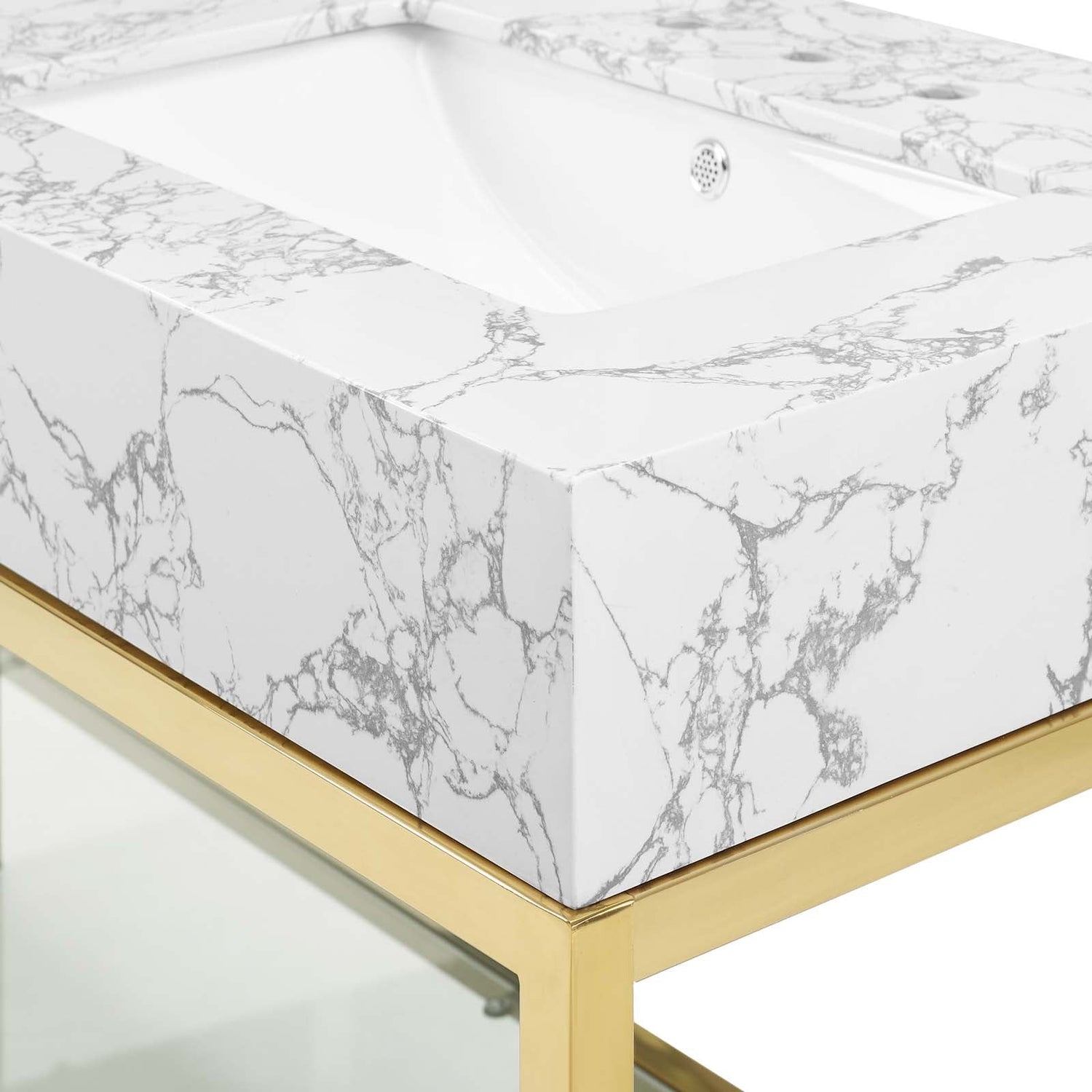 Kingsley Stainless Steel Bathroom Vanity by Modway
