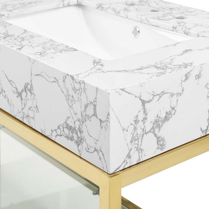 Kingsley Stainless Steel Bathroom Vanity by Modway