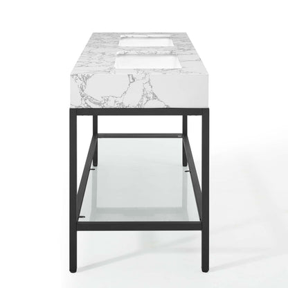 Kingsley Stainless Steel Bathroom Vanity by Modway