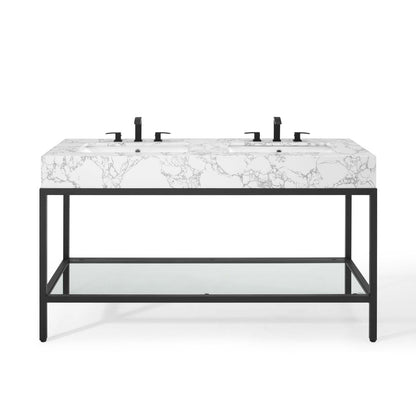 Kingsley Stainless Steel Bathroom Vanity by Modway