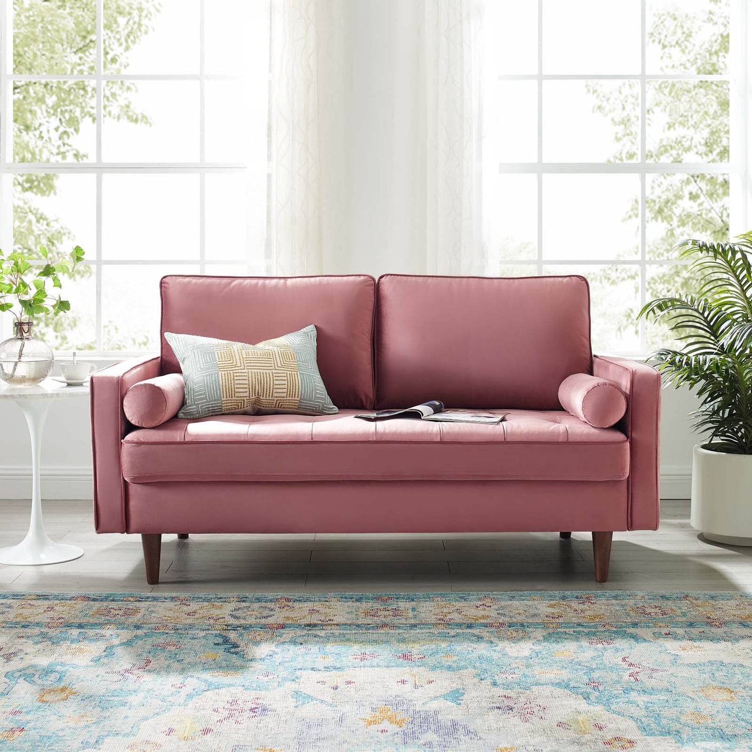 Valour Performance Velvet Loveseat By HouseBean