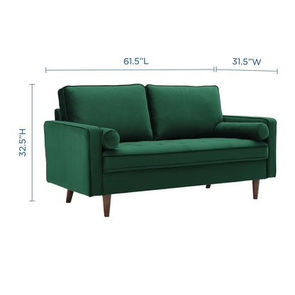 Valour Performance Velvet Loveseat By HouseBean