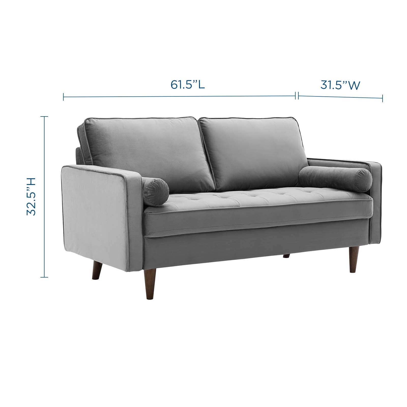 Valour Performance Velvet Loveseat By HouseBean