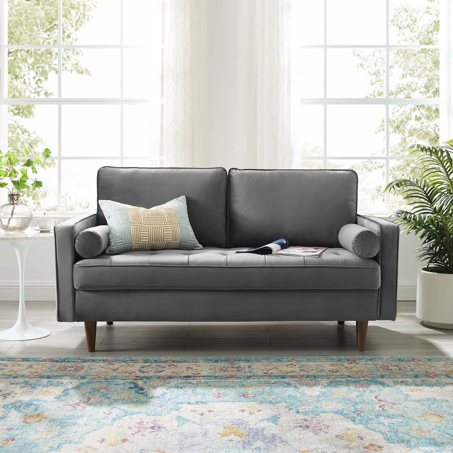 Valour Performance Velvet Loveseat By HouseBean