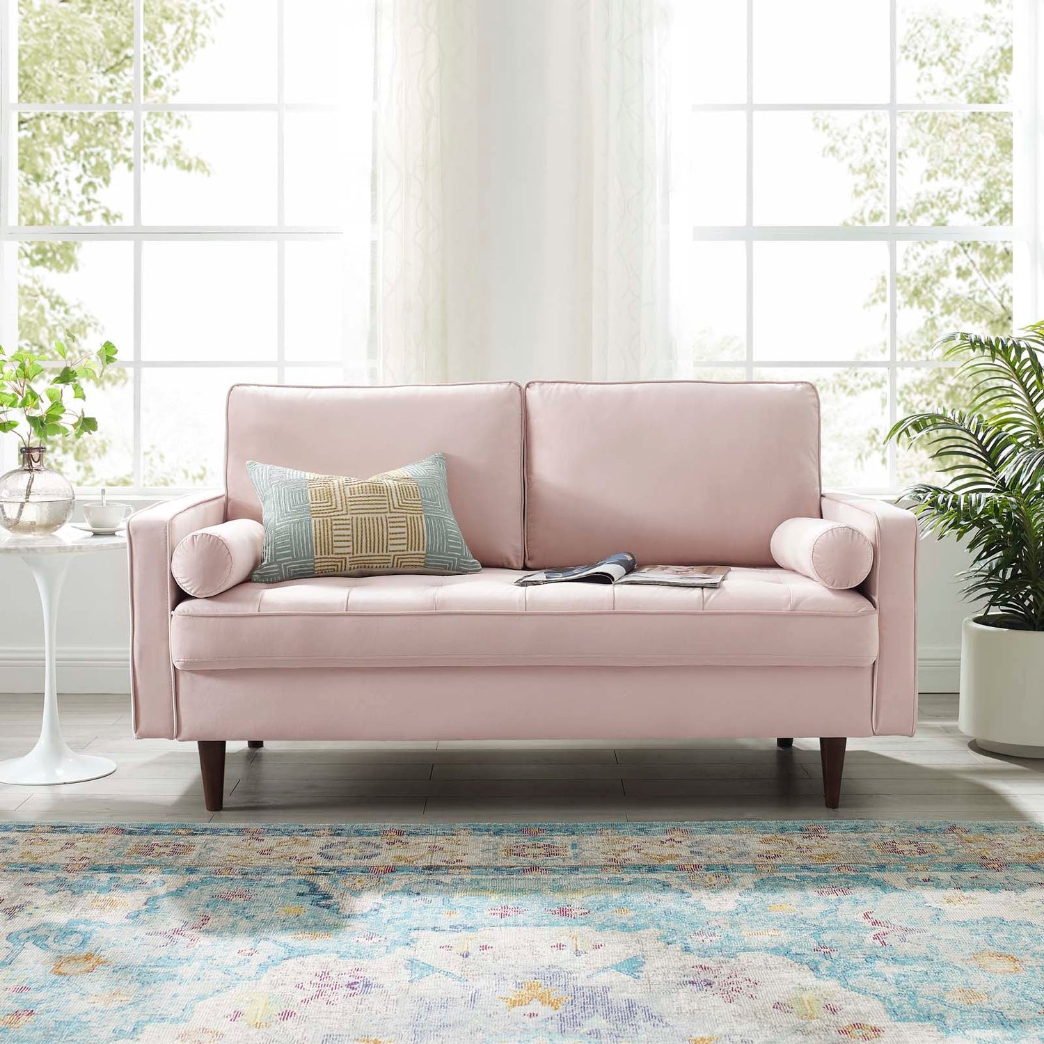 Valour Performance Velvet Loveseat By HouseBean