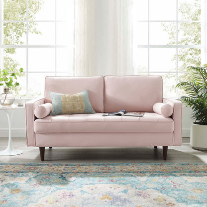 Valour Performance Velvet Loveseat By HouseBean