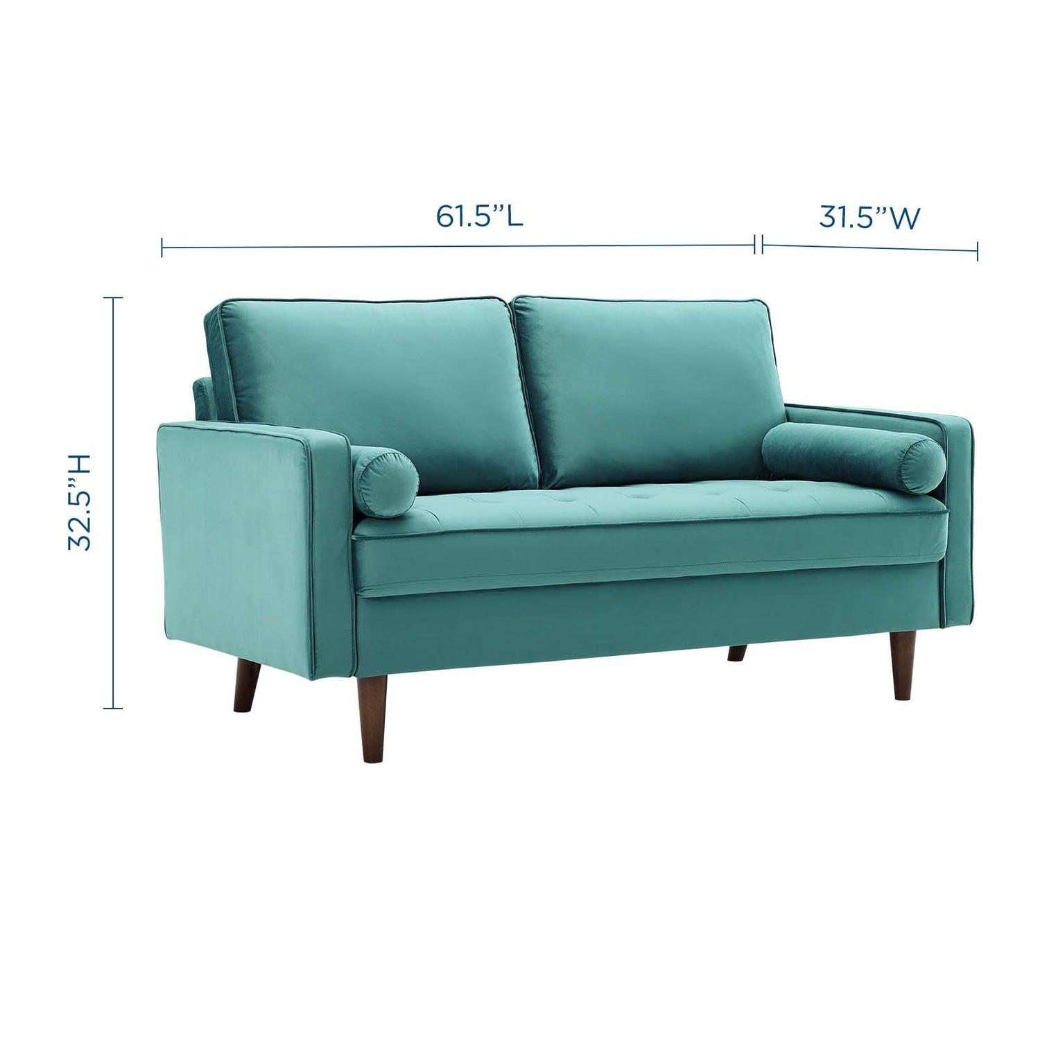 Valour Performance Velvet Loveseat By HouseBean