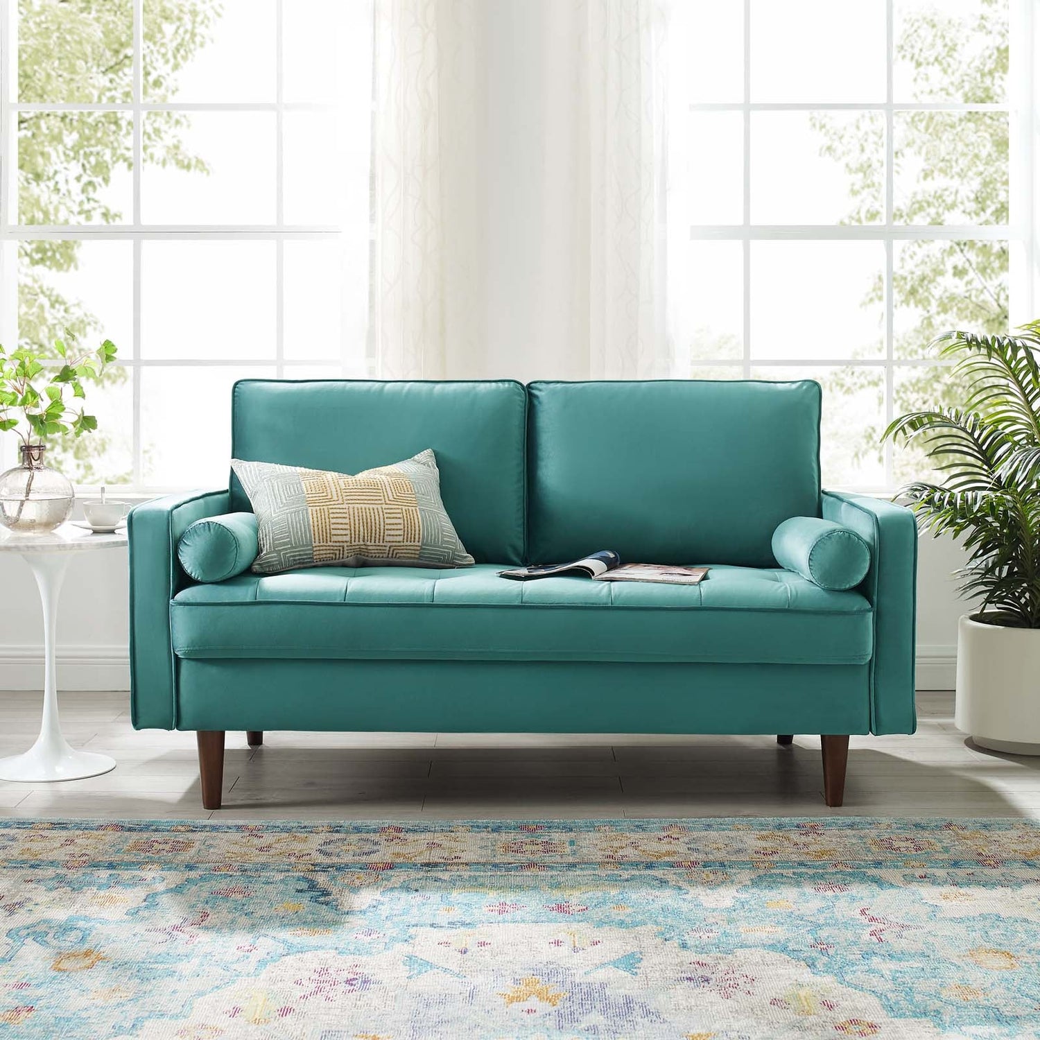 Valour Performance Velvet Loveseat By HouseBean