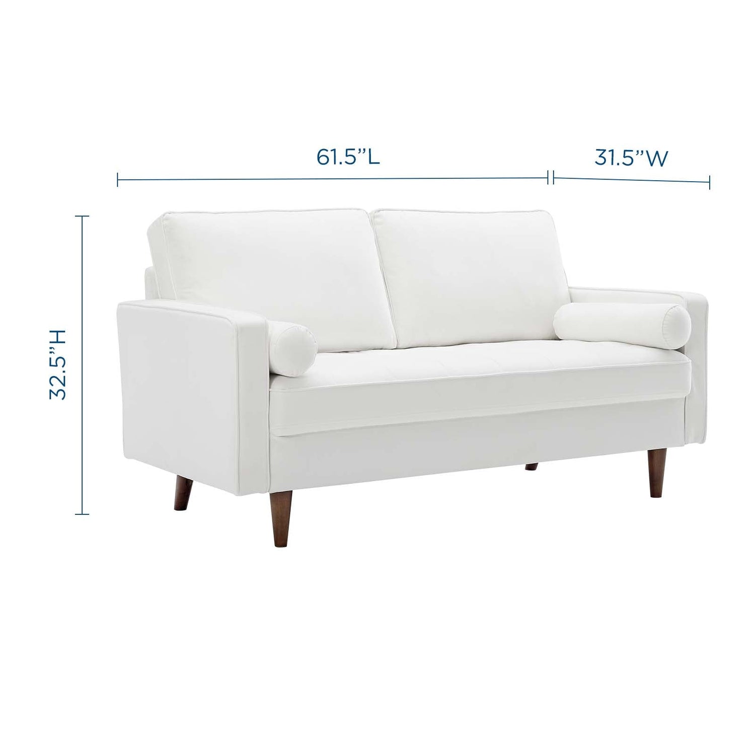 Valour Performance Velvet Loveseat By HouseBean