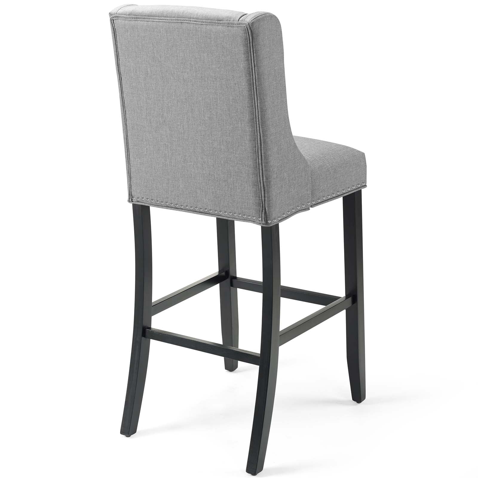 Baron Bar Stool Upholstered Fabric Set of 2 By HouseBean