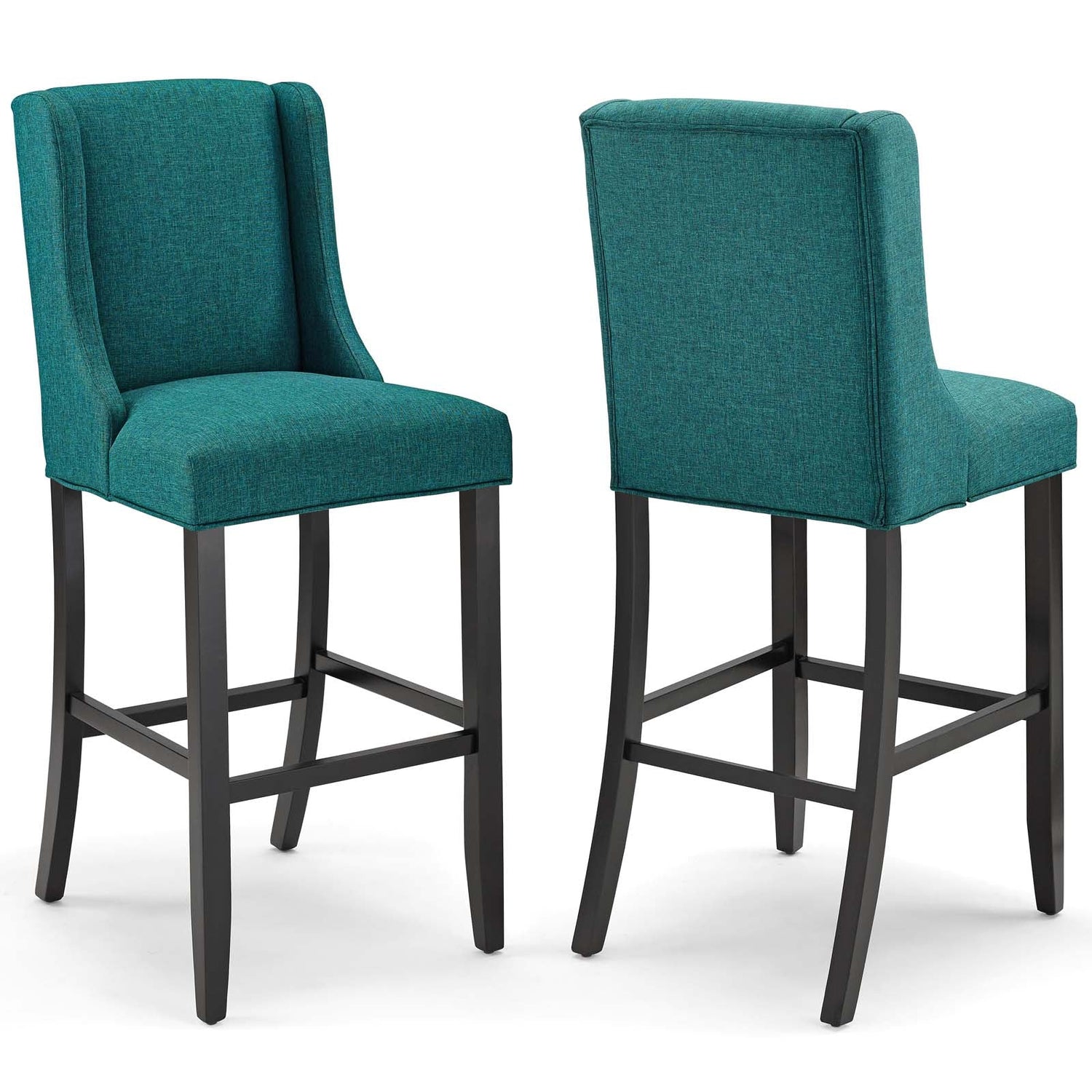 Baron Bar Stool Upholstered Fabric Set of 2 By HouseBean