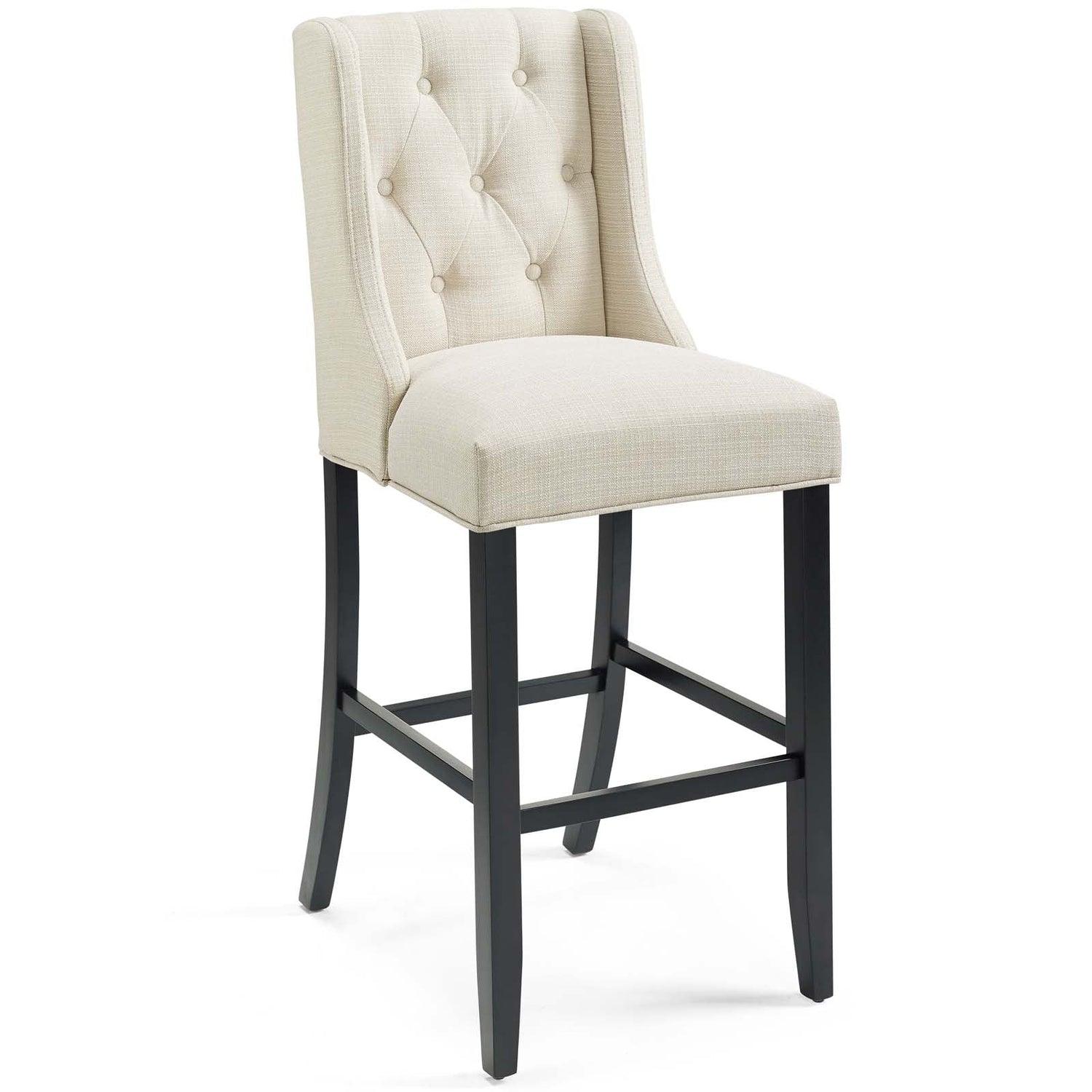 Baronet Bar Stool Upholstered Fabric Set of 2 By HouseBean