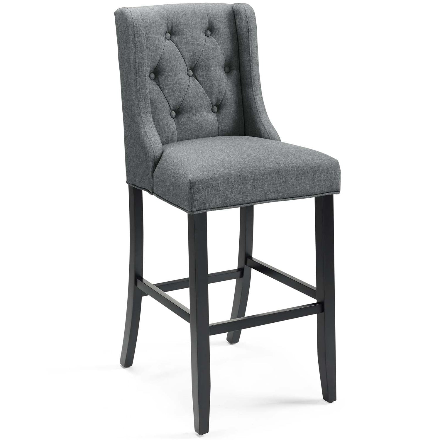 Baronet Bar Stool Upholstered Fabric Set of 2 By HouseBean