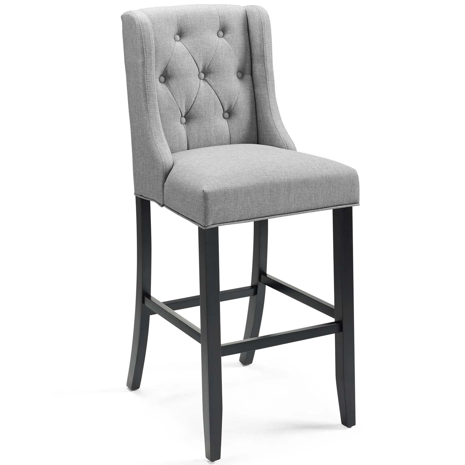 Baronet Bar Stool Upholstered Fabric Set of 2 By HouseBean