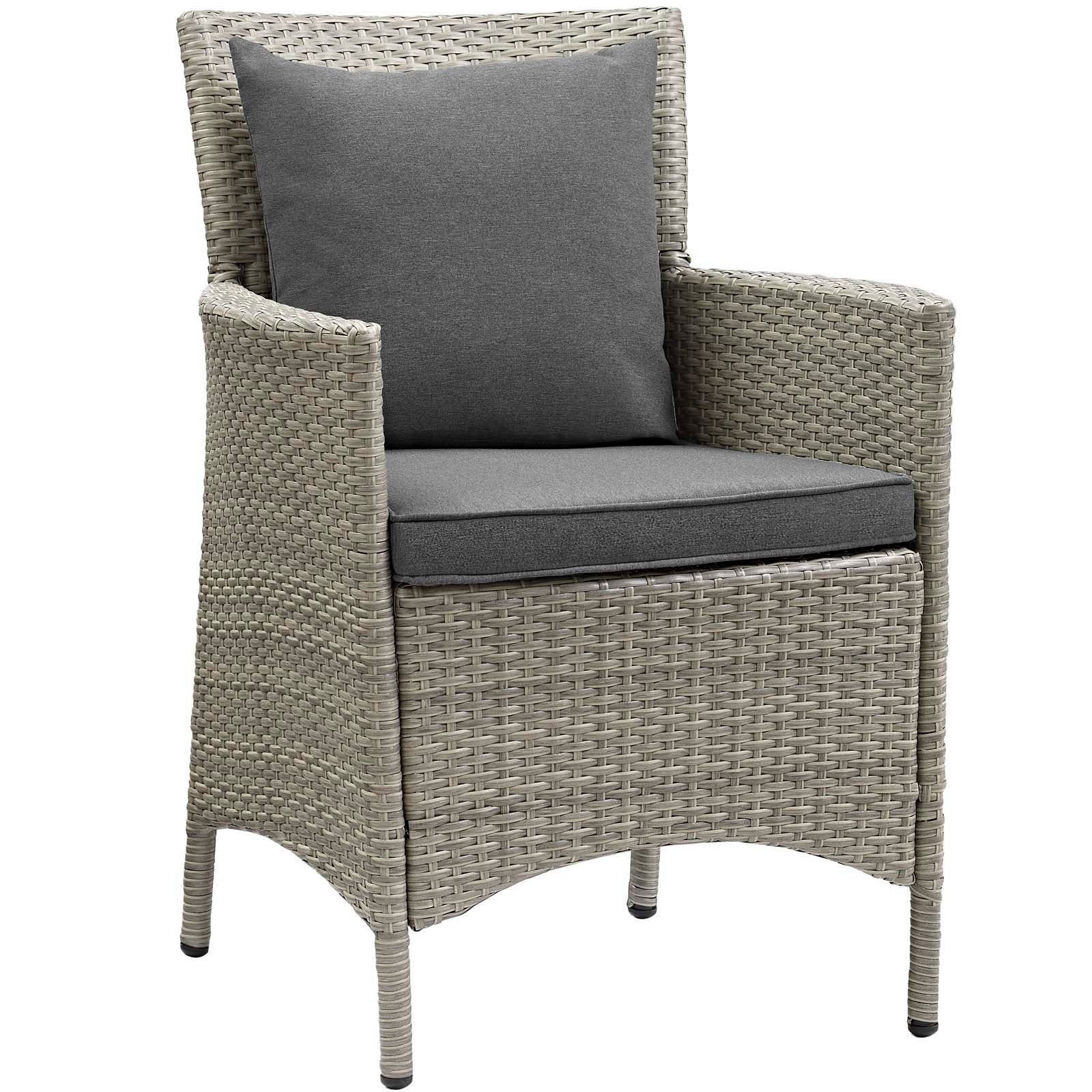 Conduit Outdoor Patio Wicker Rattan Dining Armchair Set of 2 By HouseBean