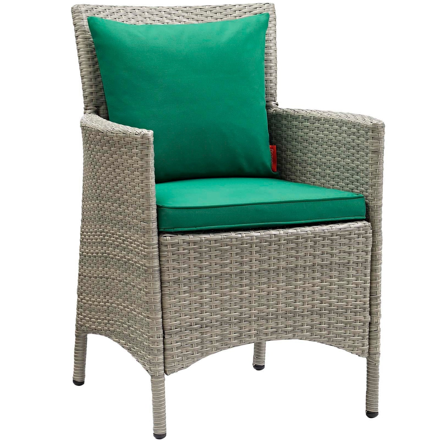 Conduit Outdoor Patio Wicker Rattan Dining Armchair Set of 2 By HouseBean