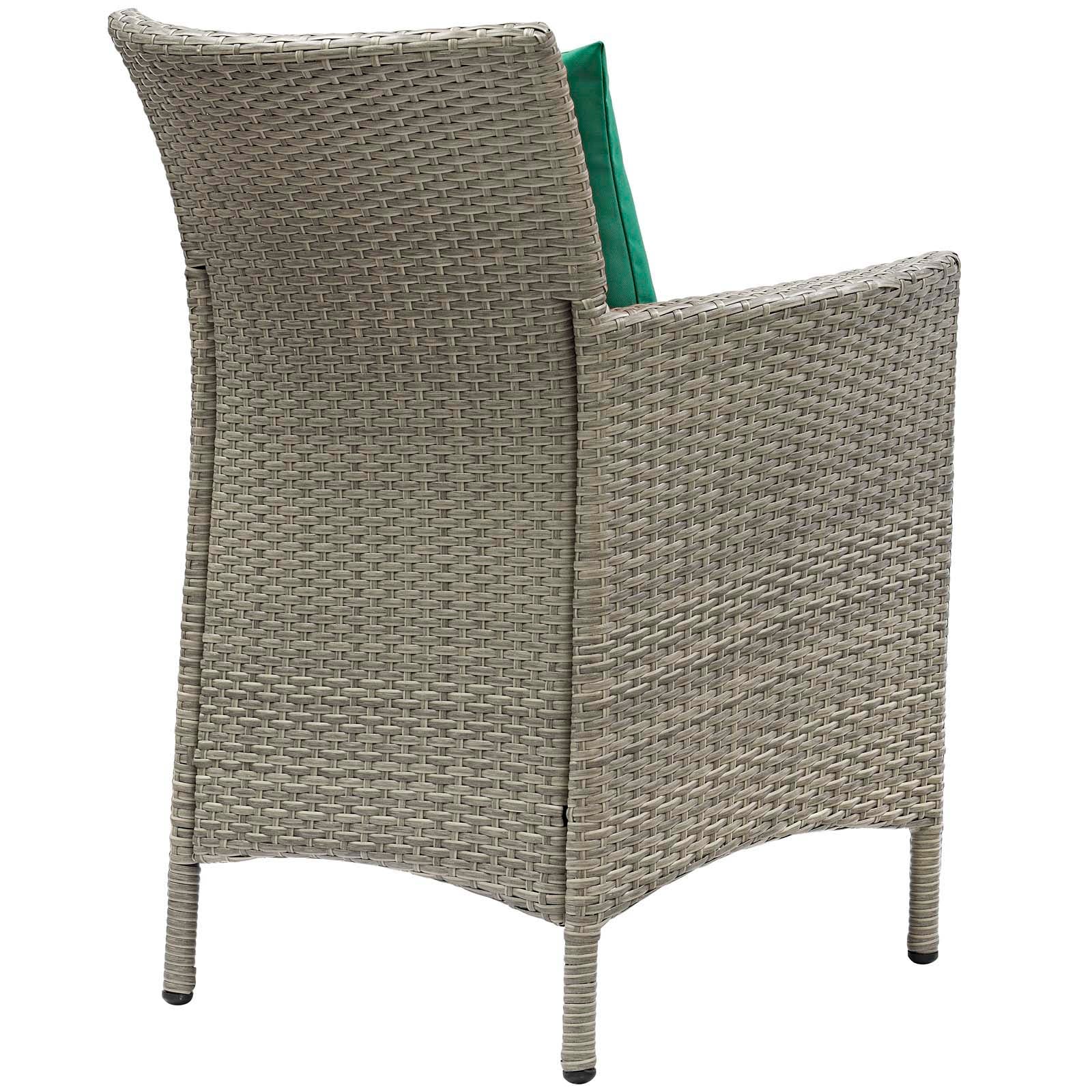 Conduit Outdoor Patio Wicker Rattan Dining Armchair Set of 2 By HouseBean