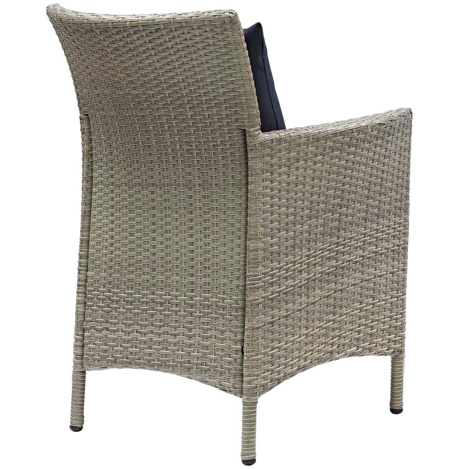 Conduit Outdoor Patio Wicker Rattan Dining Armchair Set of 2 By HouseBean