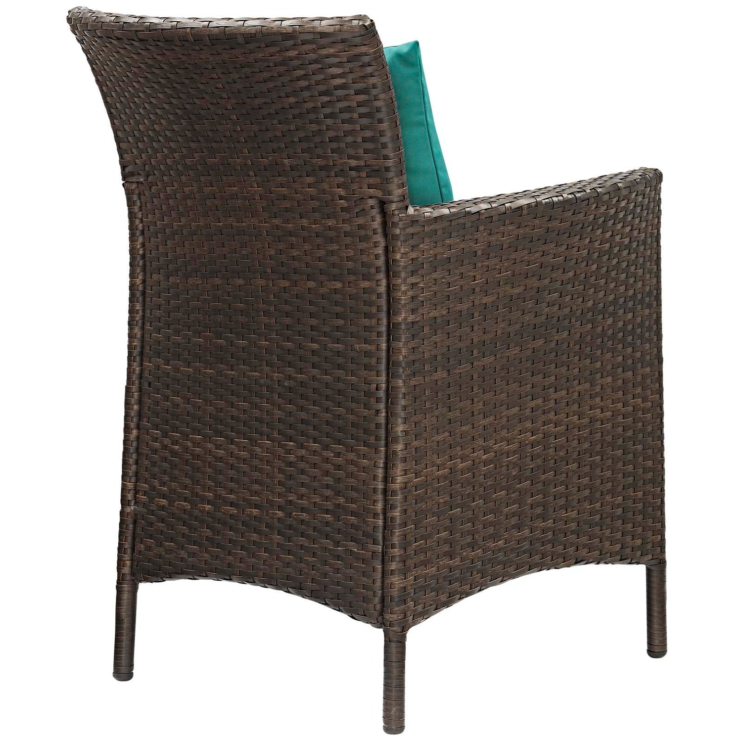 Conduit Outdoor Patio Wicker Rattan Dining Armchair Set of 2 By HouseBean