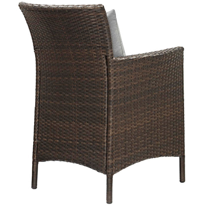 Conduit Outdoor Patio Wicker Rattan Dining Armchair Set of 2 By HouseBean