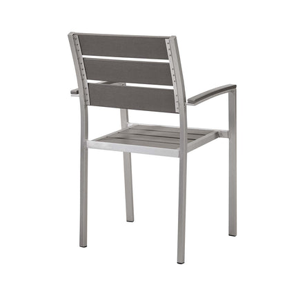 Shore Outdoor Patio Aluminum Dining Armchair Set of 2 By HouseBean