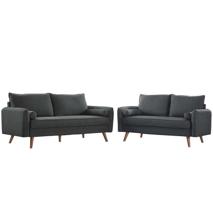 Revive Upholstered Fabric Sofa and Loveseat Set By HouseBean