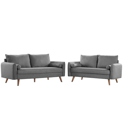 Revive Upholstered Fabric Sofa and Loveseat Set By HouseBean