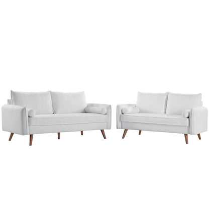 Revive Upholstered Fabric Sofa and Loveseat Set By HouseBean