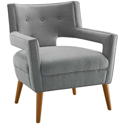 Sheer Upholstered Fabric Armchair Set of 2 By HouseBean