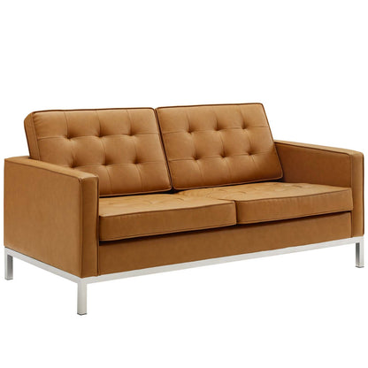 Loft 3 Piece Tufted Upholstered Faux Leather Set by Modway